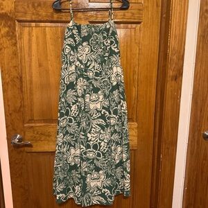 H&M Green and White Floral Dress